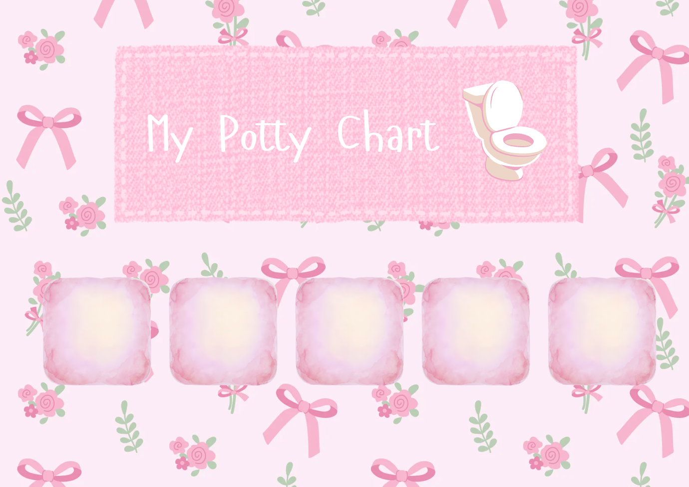 Potty Training Reward Chart - Pink (Printable)
