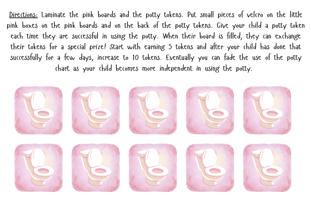 Potty Training Reward Chart - Pink (Printable)