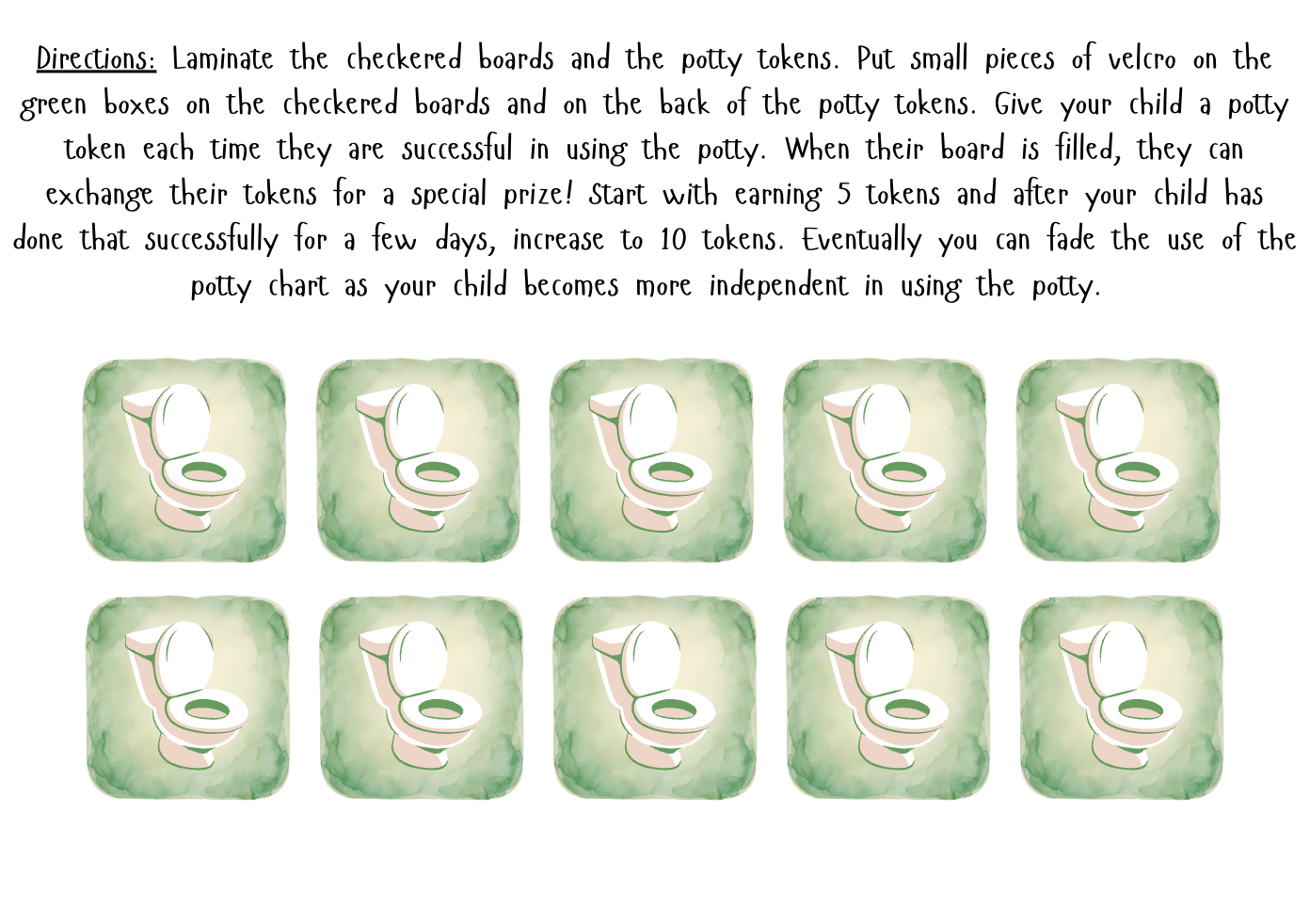 Potty Training Reward Chart (Printable)